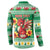 Personalized Wales Christmas Button Sweatshirt Cute Red Welsh Dragon and Daffodils - Wonder Print Shop