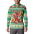 Personalized Wales Christmas Button Sweatshirt Cute Red Welsh Dragon and Daffodils - Wonder Print Shop