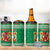 Personalized Wales Christmas 4 in 1 Can Cooler Tumbler Cute Red Welsh Dragon and Daffodils - Wonder Print Shop