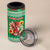 Personalized Wales Christmas 4 in 1 Can Cooler Tumbler Cute Red Welsh Dragon and Daffodils - Wonder Print Shop