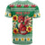 Personalized Wales Christmas T Shirt Cute Red Welsh Dragon and Daffodils - Wonder Print Shop