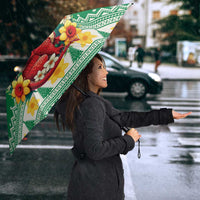 Personalized Wales Christmas Umbrella Cute Red Welsh Dragon and Daffodils - Wonder Print Shop