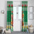 Personalized Wales Christmas Window Curtain Cute Red Welsh Dragon and Daffodils - Wonder Print Shop