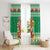 Personalized Wales Christmas Window Curtain Cute Red Welsh Dragon and Daffodils - Wonder Print Shop
