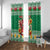 Personalized Wales Christmas Window Curtain Cute Red Welsh Dragon and Daffodils - Wonder Print Shop