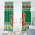 Personalized Wales Christmas Window Curtain Cute Red Welsh Dragon and Daffodils - Wonder Print Shop