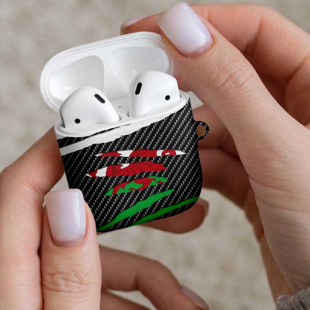Wales Beast AirPods Case Ripped Flag Graphic - Wonder Print Shop