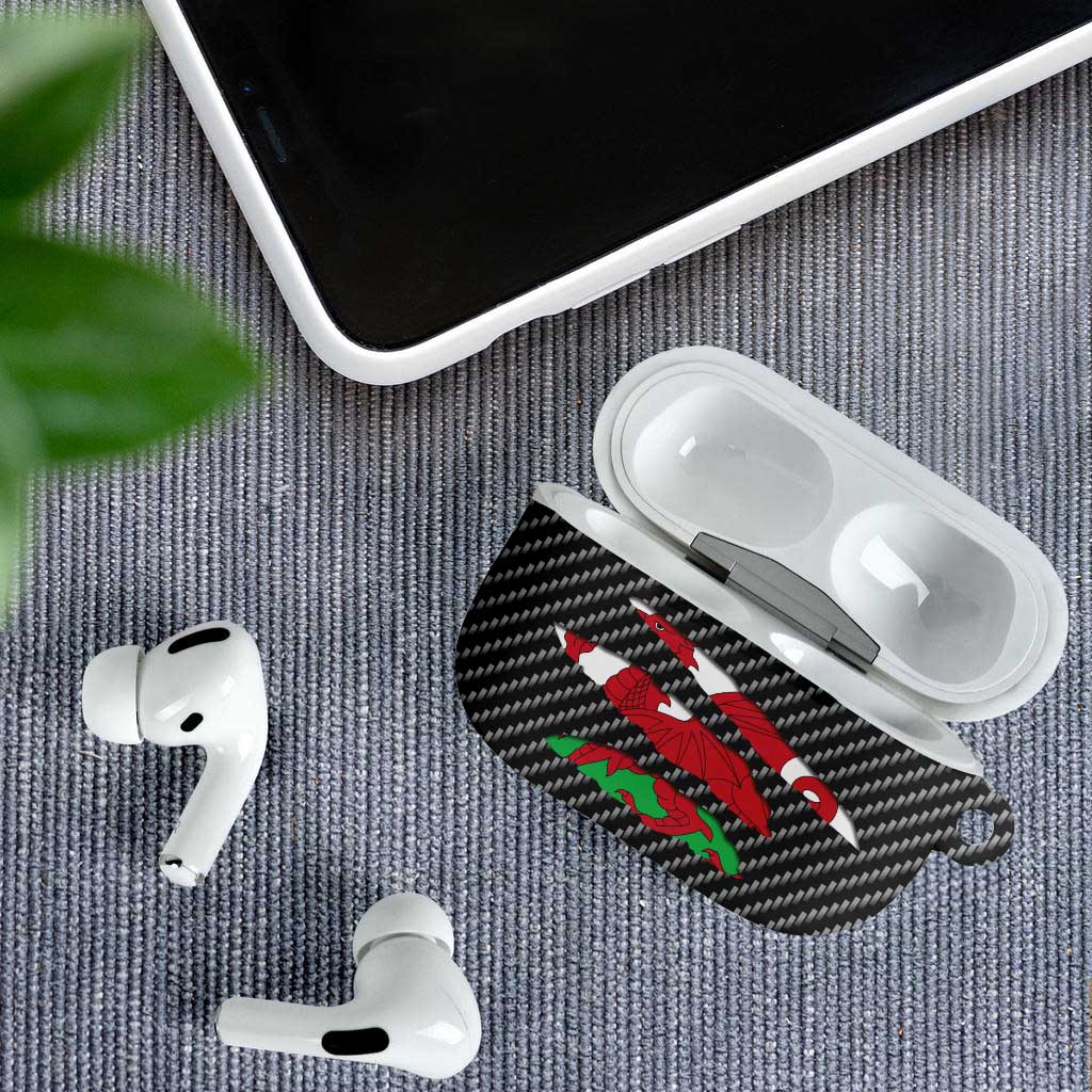 Wales Beast AirPods Case Ripped Flag Graphic - Wonder Print Shop