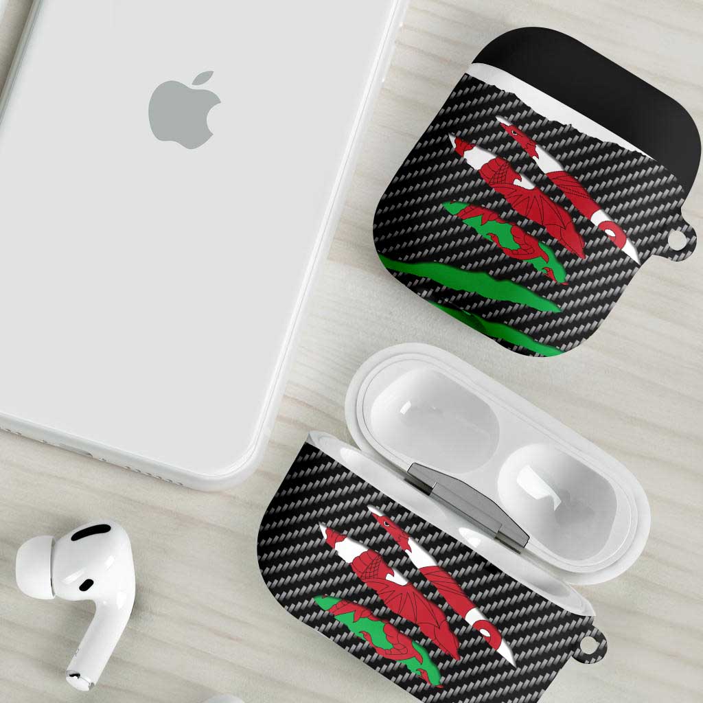 Wales Beast AirPods Case Ripped Flag Graphic - Wonder Print Shop