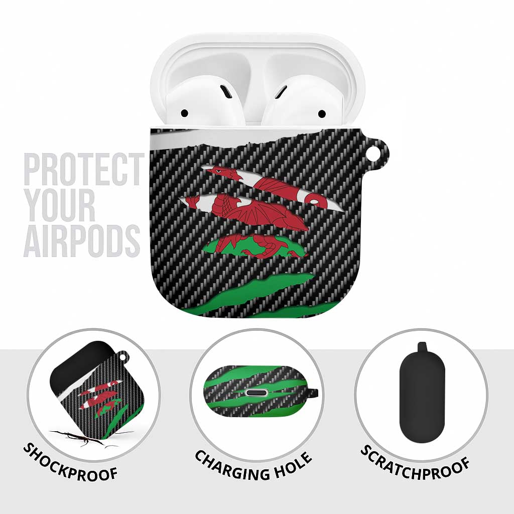 Wales Beast AirPods Case Ripped Flag Graphic - Wonder Print Shop