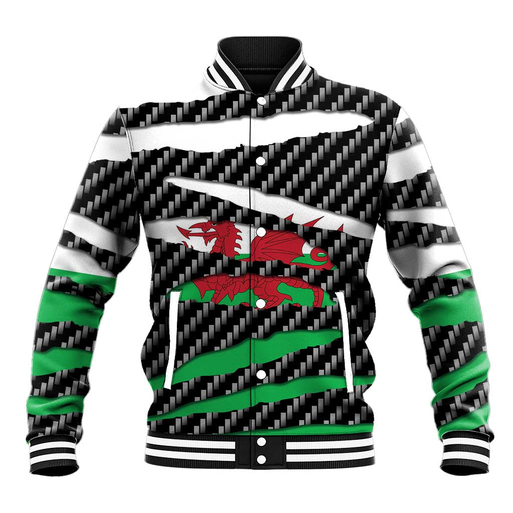 Wales Beast Baseball Jacket Ripped Flag Graphic - Wonder Print Shop