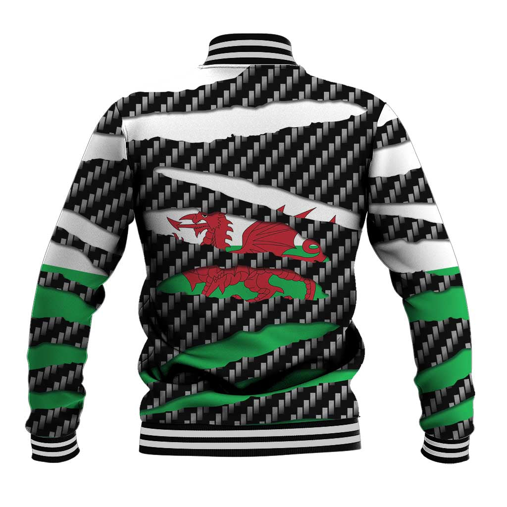 Wales Beast Baseball Jacket Ripped Flag Graphic - Wonder Print Shop