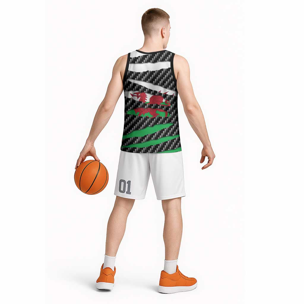 Wales Beast Basketball Jersey Ripped Flag Graphic - Wonder Print Shop