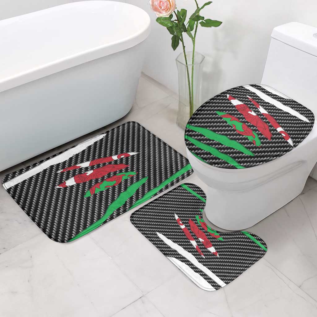 Wales Beast Bathroom Set Ripped Flag Graphic - Wonder Print Shop