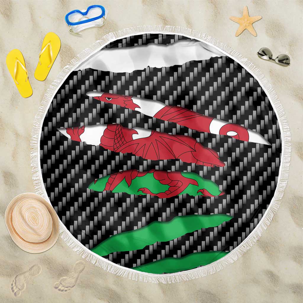 Wales Beast Beach Blanket Ripped Flag Graphic - Wonder Print Shop
