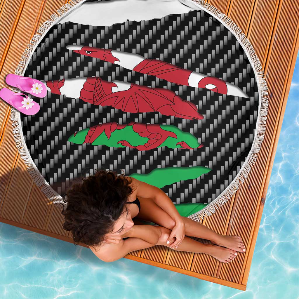 Wales Beast Beach Blanket Ripped Flag Graphic - Wonder Print Shop