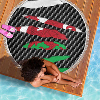 Wales Beast Beach Blanket Ripped Flag Graphic - Wonder Print Shop