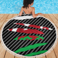 Wales Beast Beach Blanket Ripped Flag Graphic - Wonder Print Shop