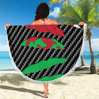 Wales Beast Beach Blanket Ripped Flag Graphic - Wonder Print Shop