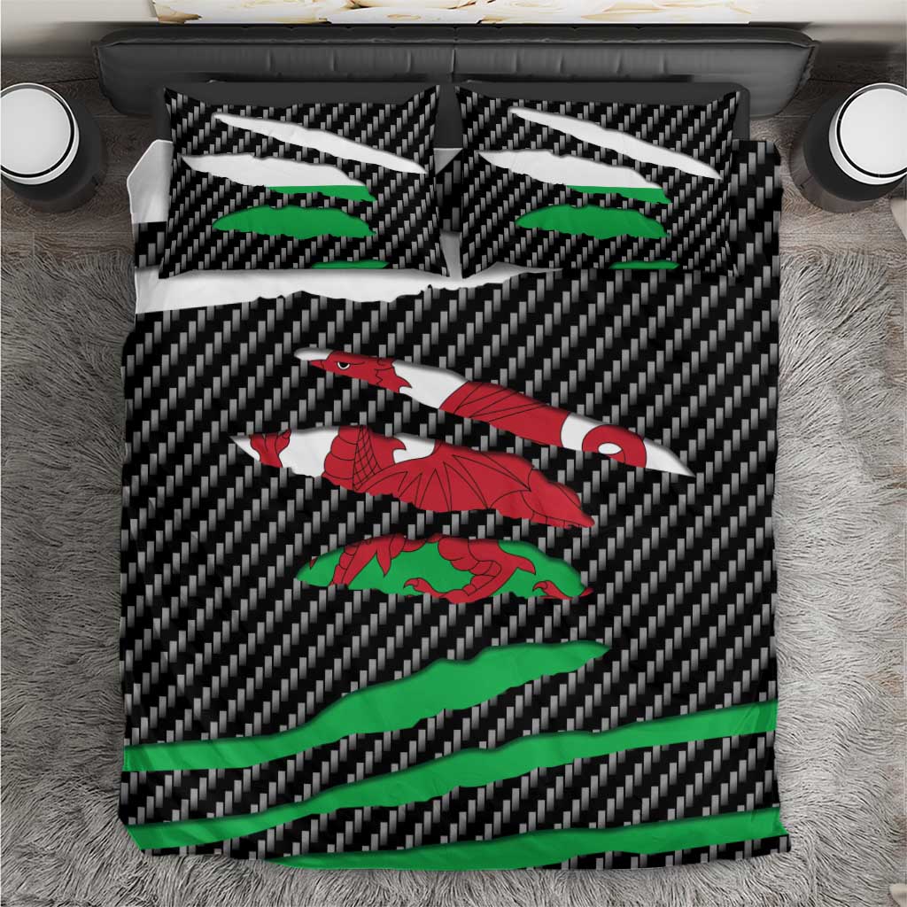 Wales Beast Bedding Set Ripped Flag Graphic - Wonder Print Shop