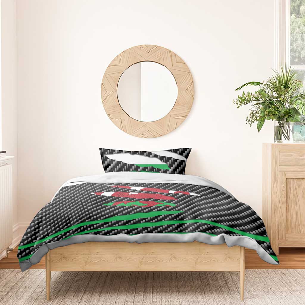 Wales Beast Bedding Set Ripped Flag Graphic - Wonder Print Shop