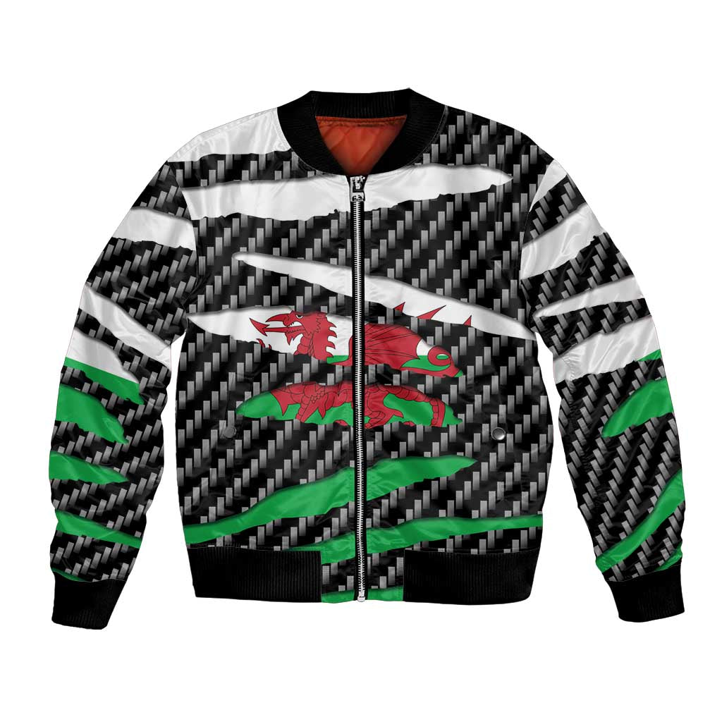 Wales Beast Bomber Jacket Ripped Flag Graphic - Wonder Print Shop
