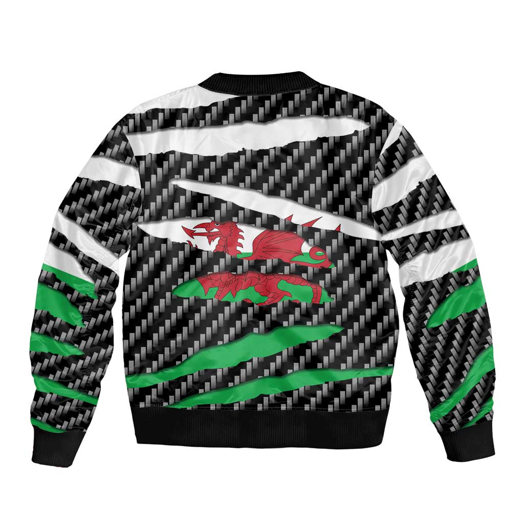 Wales Beast Bomber Jacket Ripped Flag Graphic - Wonder Print Shop
