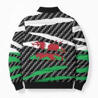 Wales Beast Bomber Puffer Jacket Ripped Flag Graphic - Wonder Print Shop