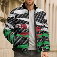 Wales Beast Bomber Puffer Jacket Ripped Flag Graphic - Wonder Print Shop
