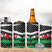 Wales Beast 4 in 1 Can Cooler Tumbler Ripped Flag Graphic - Wonder Print Shop
