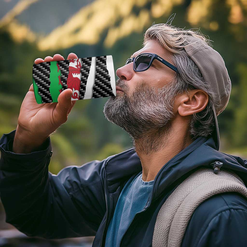 Wales Beast 4 in 1 Can Cooler Tumbler Ripped Flag Graphic - Wonder Print Shop