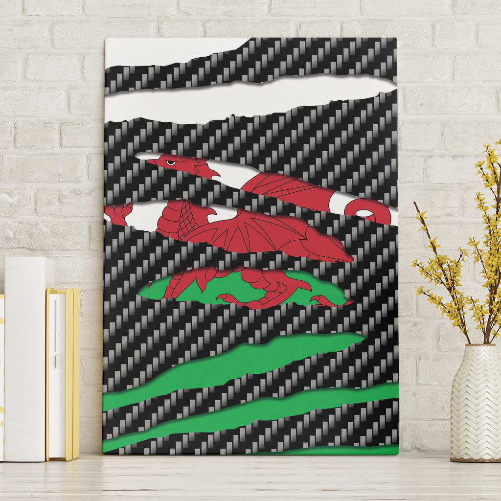 Wales Beast Canvas Wall Art Ripped Flag Graphic - Wonder Print Shop