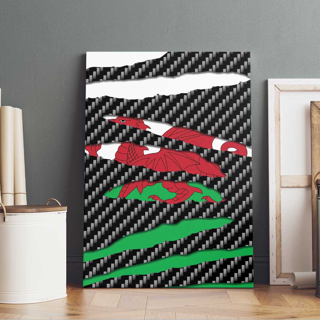 Wales Beast Canvas Wall Art Ripped Flag Graphic - Wonder Print Shop
