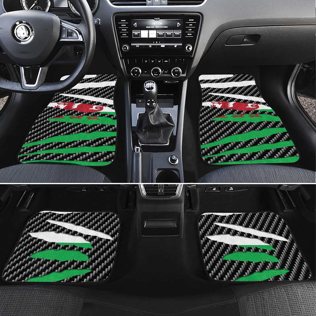 Wales Beast Car Mats Ripped Flag Graphic - Wonder Print Shop