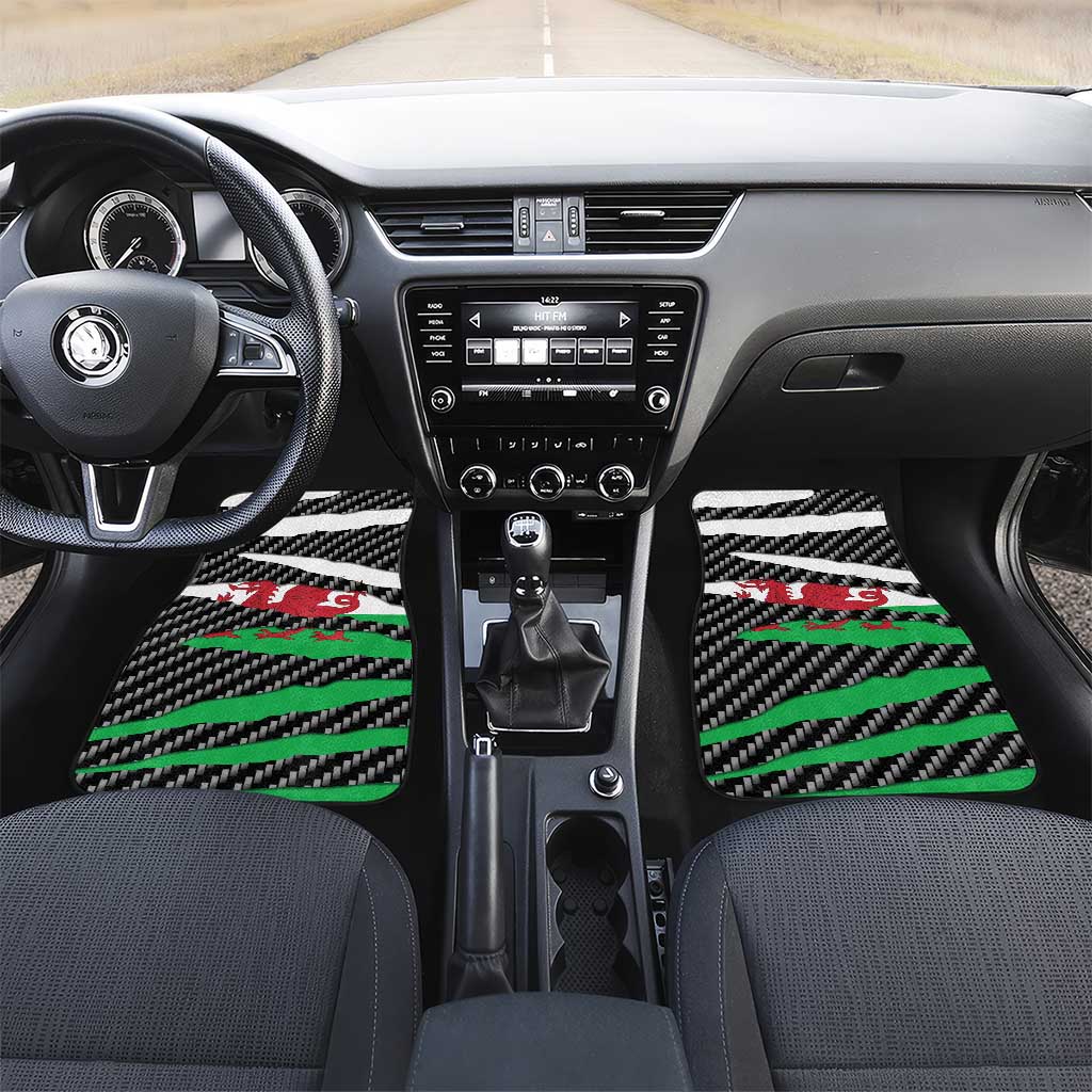 Wales Beast Car Mats Ripped Flag Graphic - Wonder Print Shop