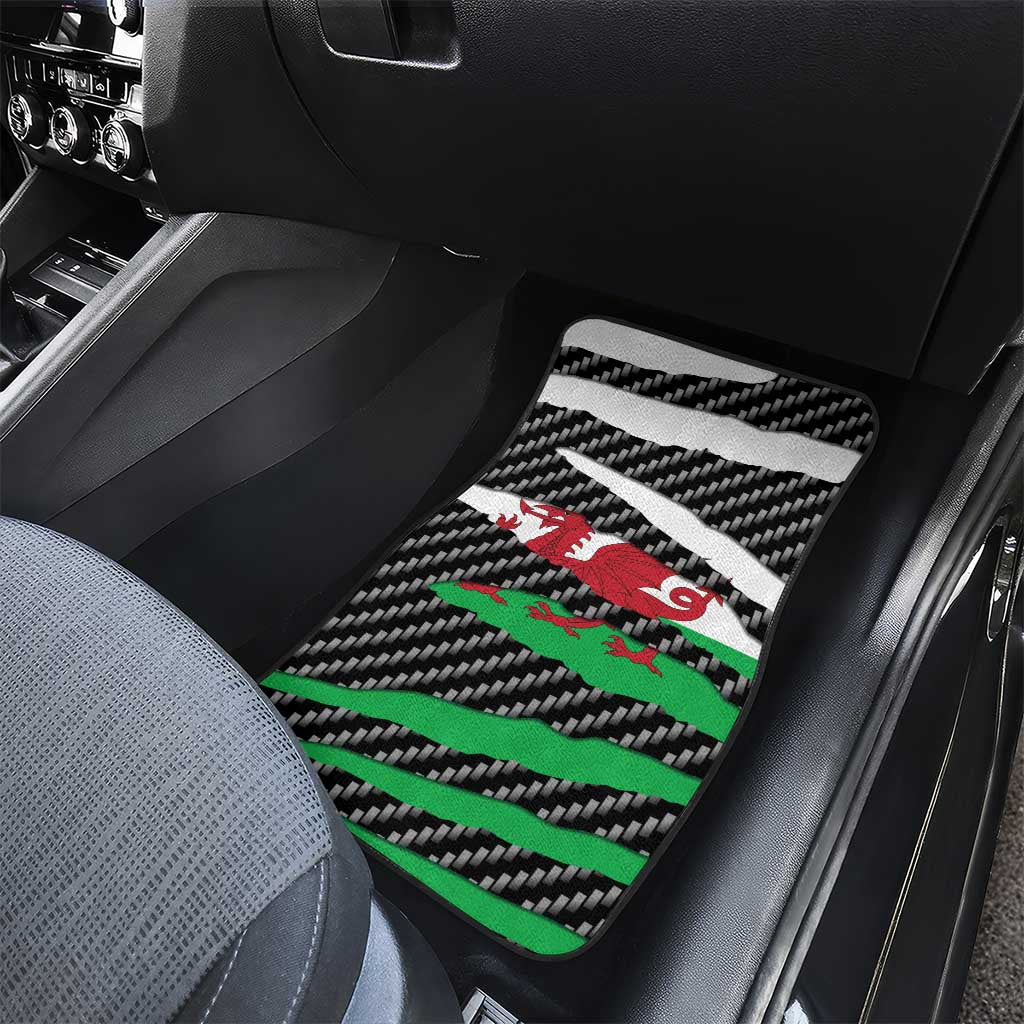 Wales Beast Car Mats Ripped Flag Graphic - Wonder Print Shop