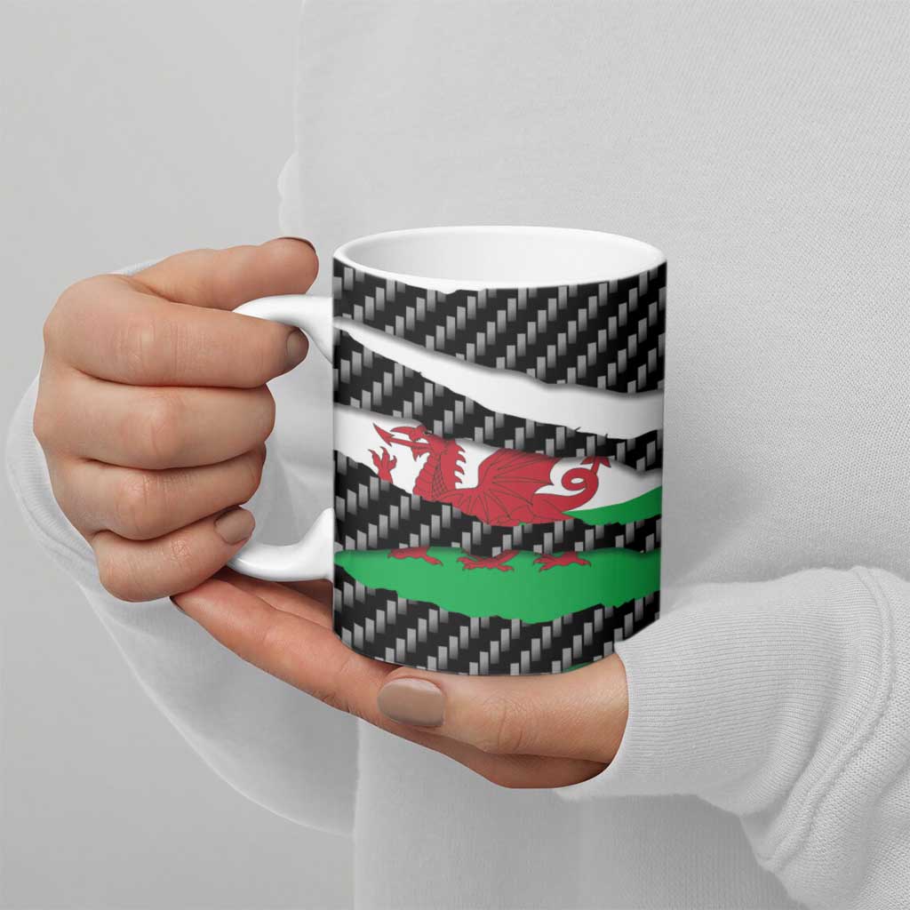 Wales Beast Ceramic Mug Ripped Flag Graphic - Wonder Print Shop