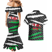 Wales Beast Couples Matching Mermaid Dress and Hawaiian Shirt Ripped Flag Graphic - Wonder Print Shop