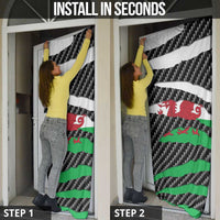 Wales Beast Door Cover Ripped Flag Graphic - Wonder Print Shop