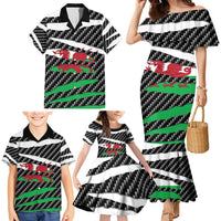 Wales Beast Family Matching Mermaid Dress and Hawaiian Shirt Ripped Flag Graphic - Wonder Print Shop