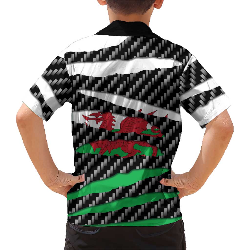 Wales Beast Family Matching Off Shoulder Maxi Dress and Hawaiian Shirt Ripped Flag Graphic - Wonder Print Shop