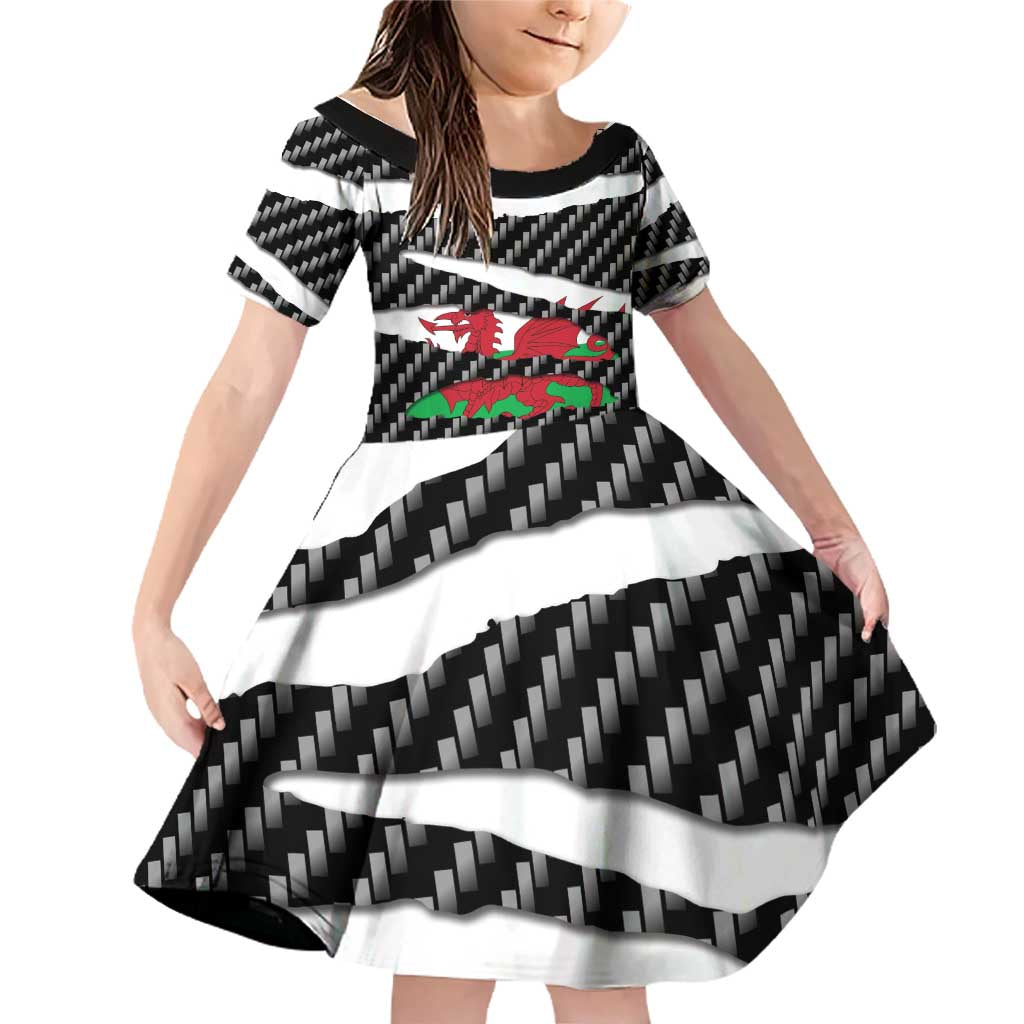 Wales Beast Family Matching Off Shoulder Short Dress and Hawaiian Shirt Ripped Flag Graphic - Wonder Print Shop