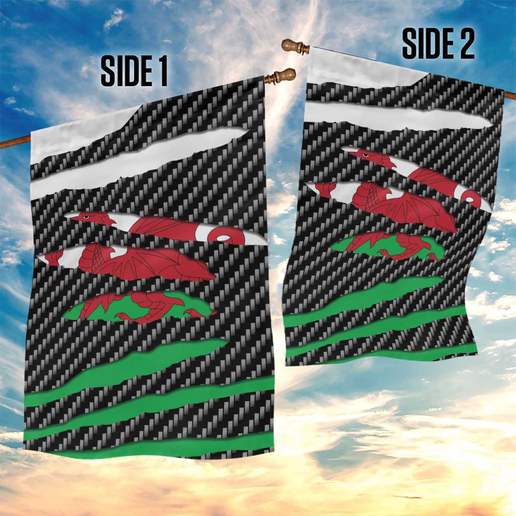 Wales Beast Garden Flag Ripped Flag Graphic - Wonder Print Shop