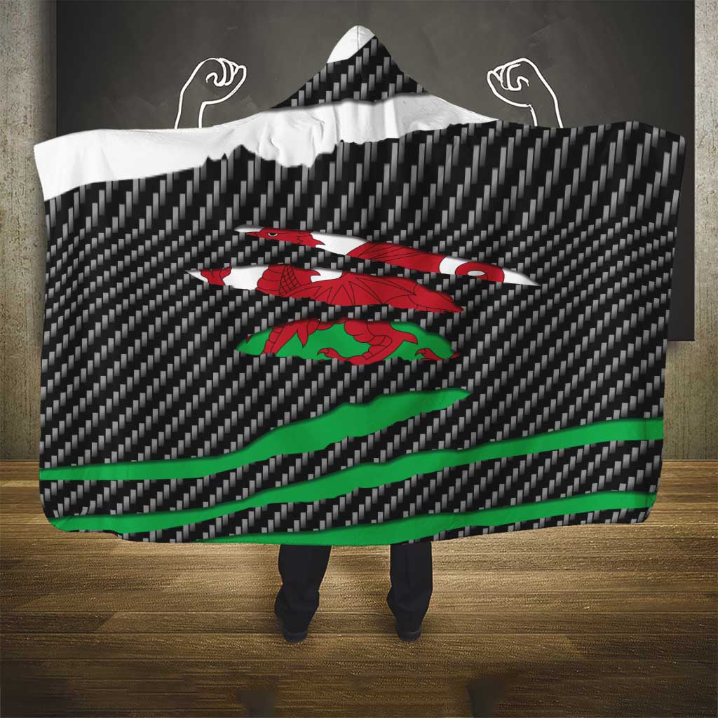 Wales Beast Hooded Blanket Ripped Flag Graphic - Wonder Print Shop