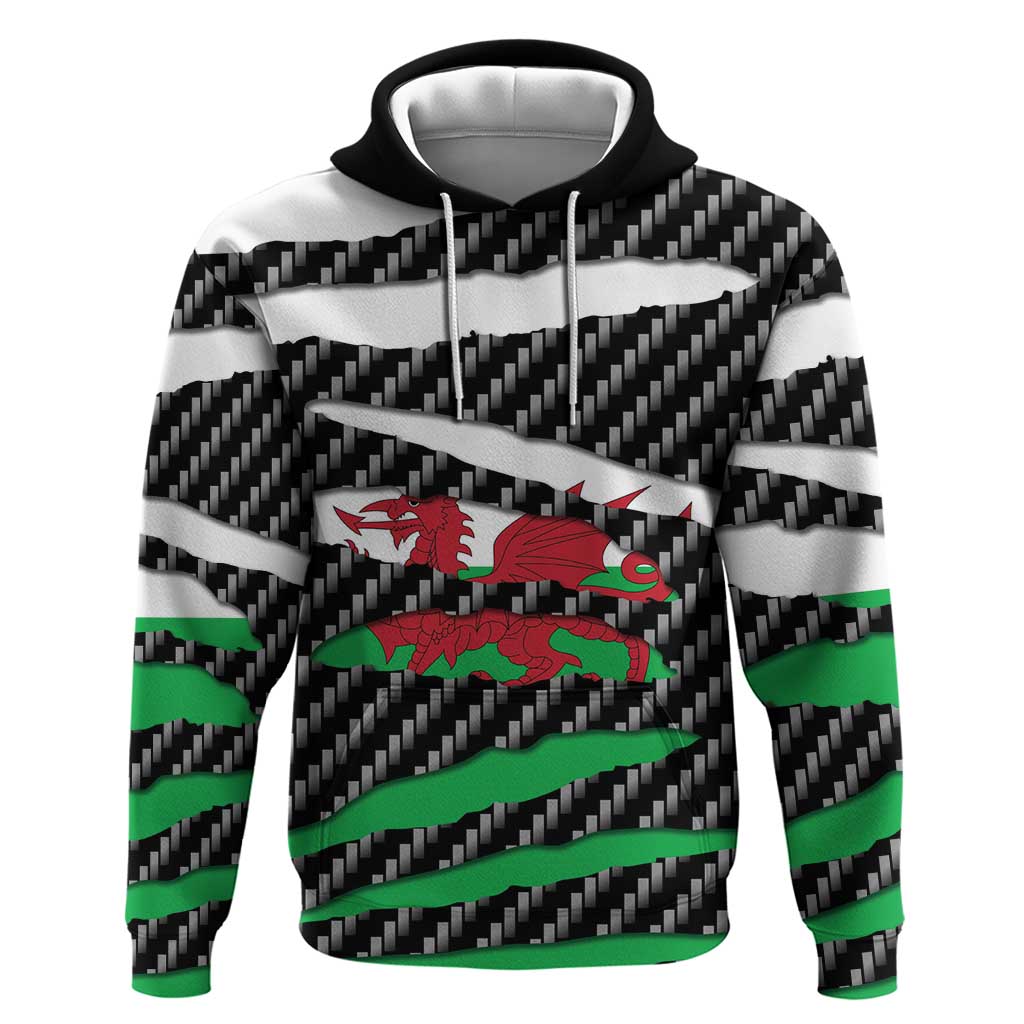 Wales Beast Hoodie Ripped Flag Graphic - Wonder Print Shop