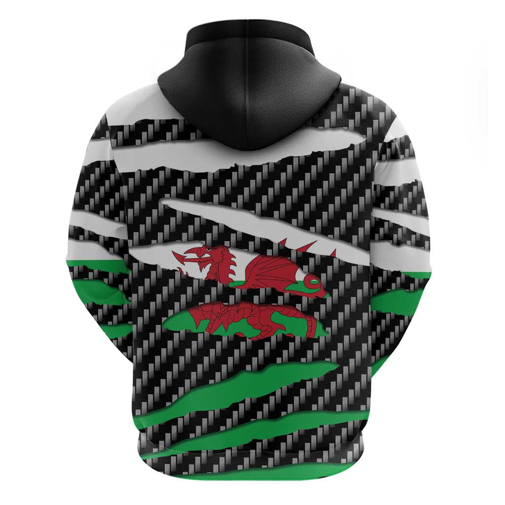 Wales Beast Hoodie Ripped Flag Graphic - Wonder Print Shop