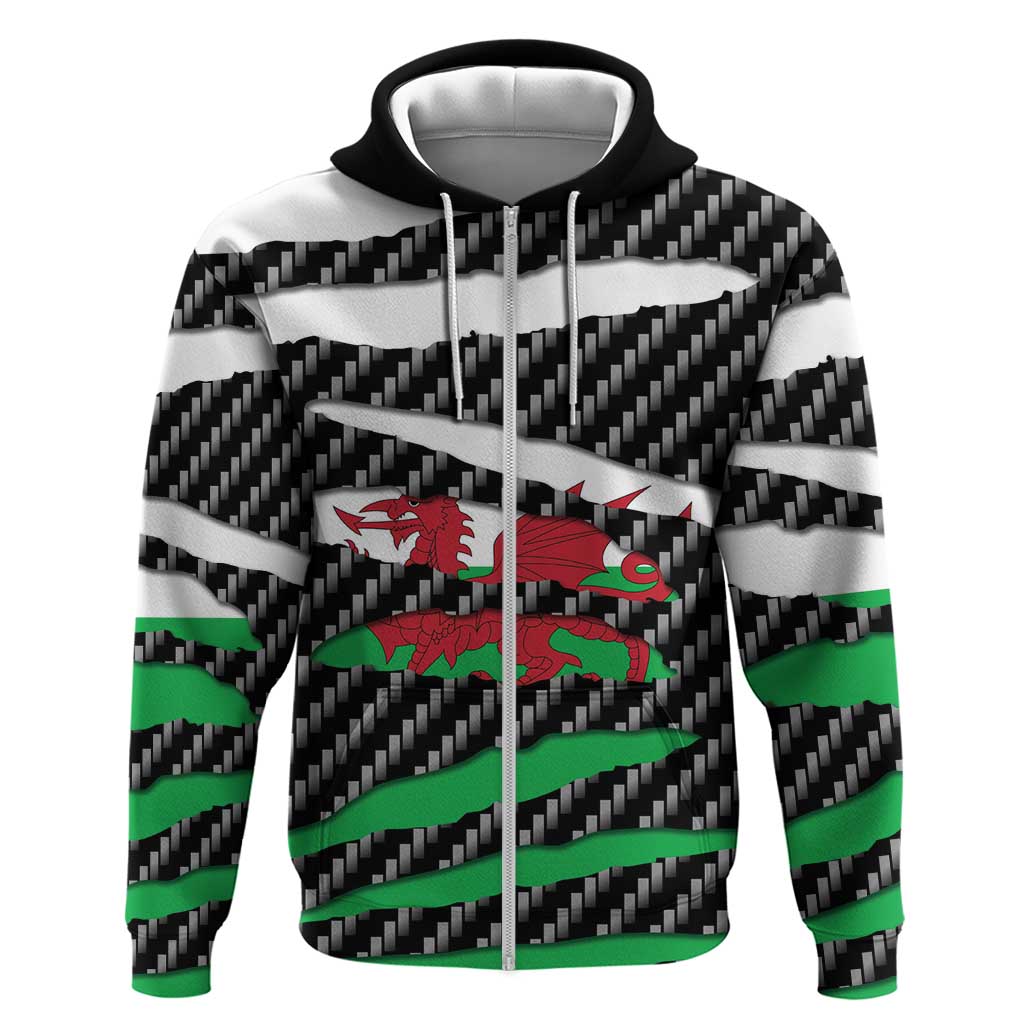 Wales Beast Hoodie Ripped Flag Graphic - Wonder Print Shop