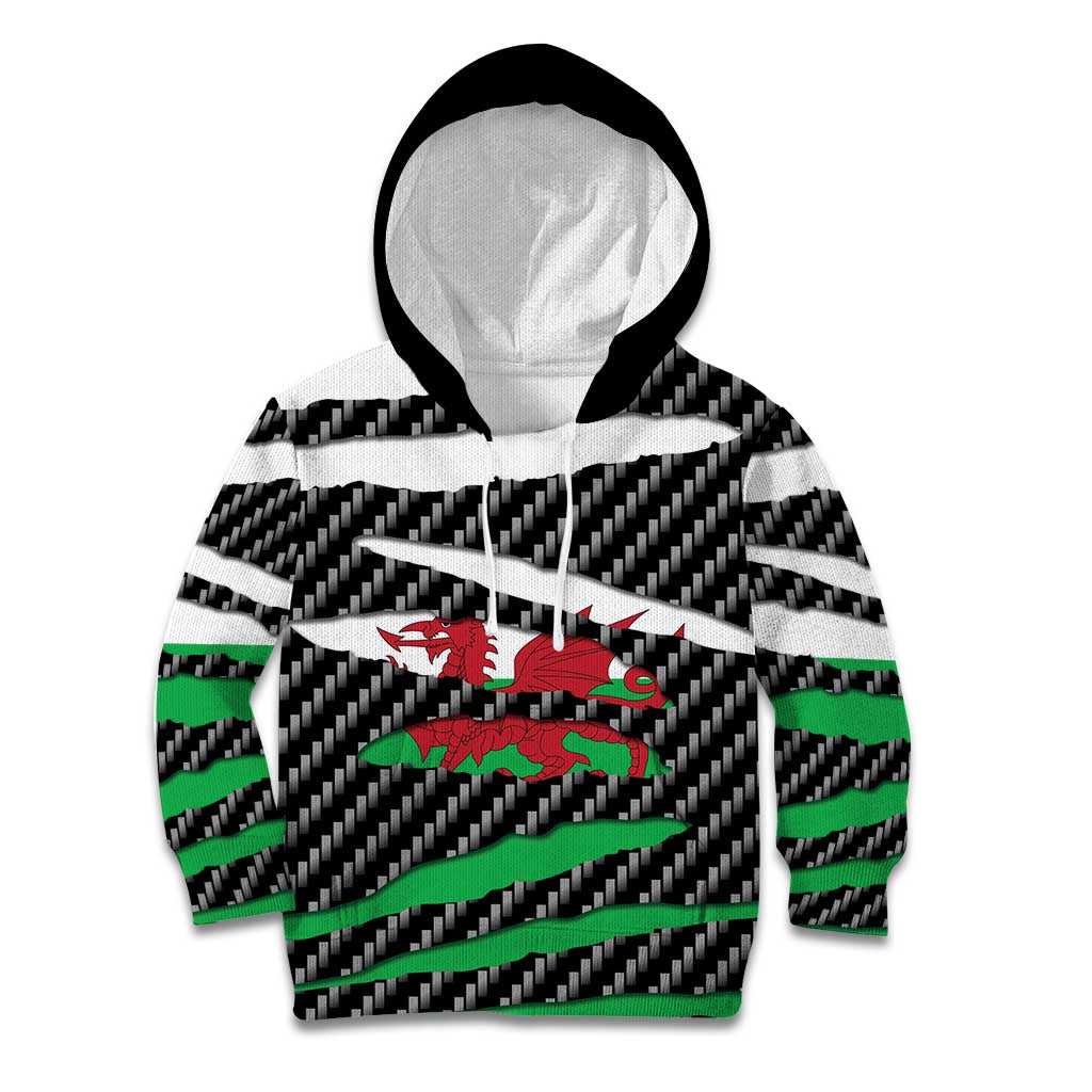 Wales Beast Kid Hoodie Ripped Flag Graphic - Wonder Print Shop