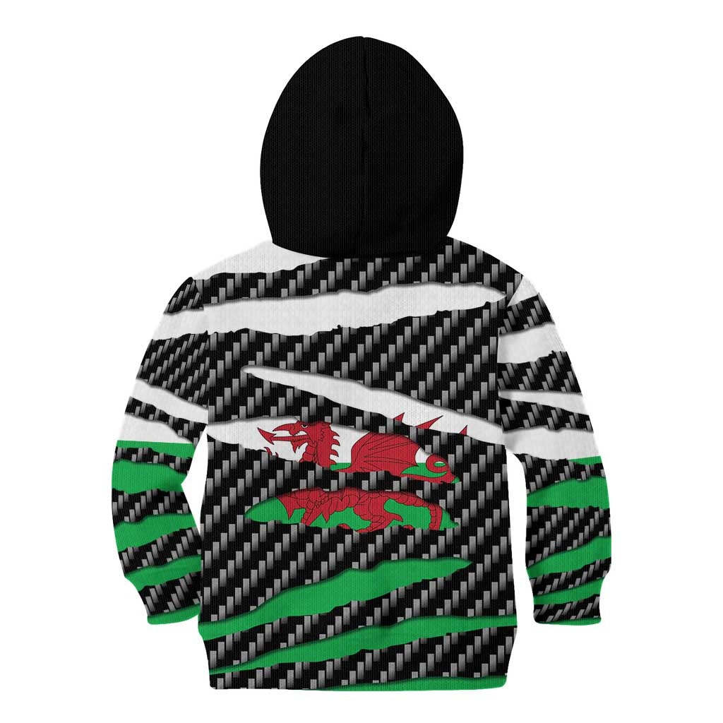 Wales Beast Kid Hoodie Ripped Flag Graphic - Wonder Print Shop