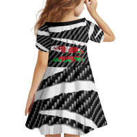 Wales Beast Kid Short Sleeve Dress Ripped Flag Graphic - Wonder Print Shop